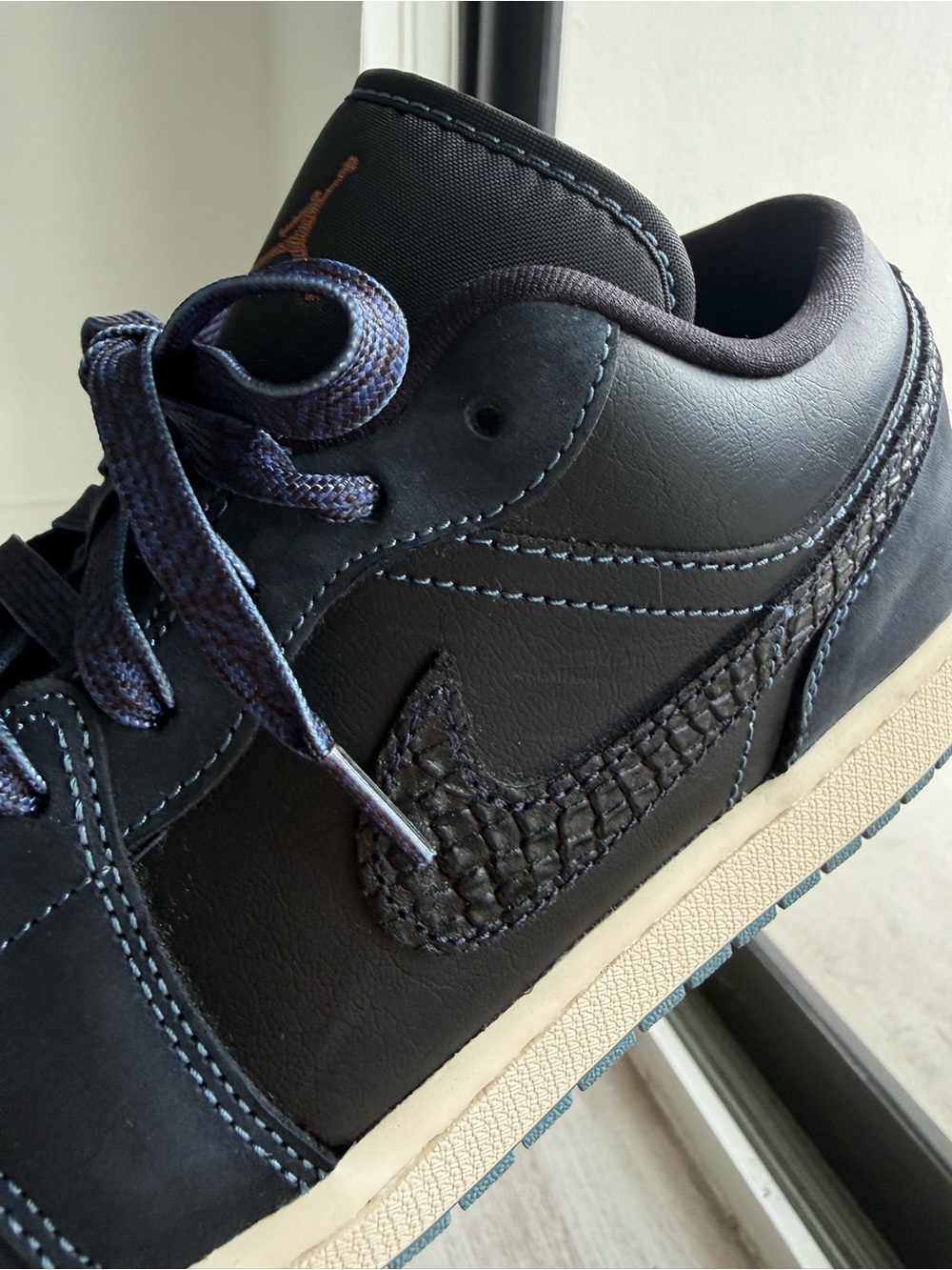 Air Jordan 1 Low SW Black Dark Obsidian